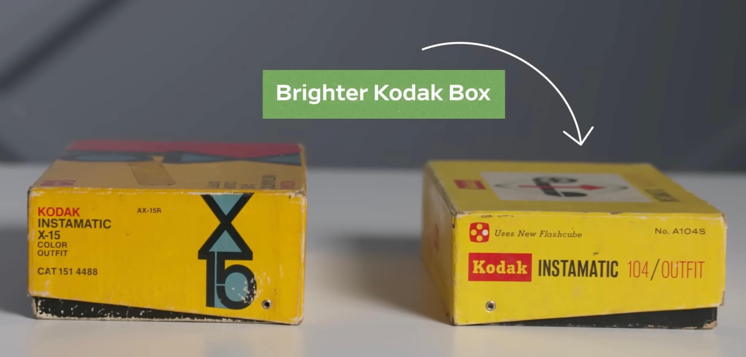 Kodak film boxes
